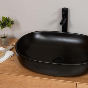 טוסון כיור מונח שחור מט 60X40X15 אלגל