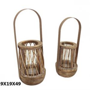 עששית רטן + ידית מתכת