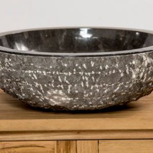 כיור אבן עגול מבזלת  קוטר 45